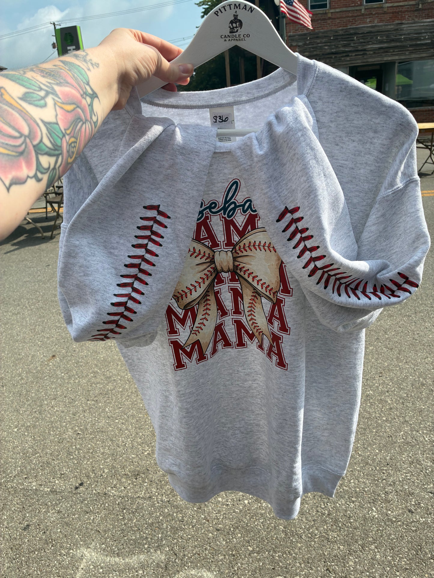 Large Baseball Stitch Crewneck