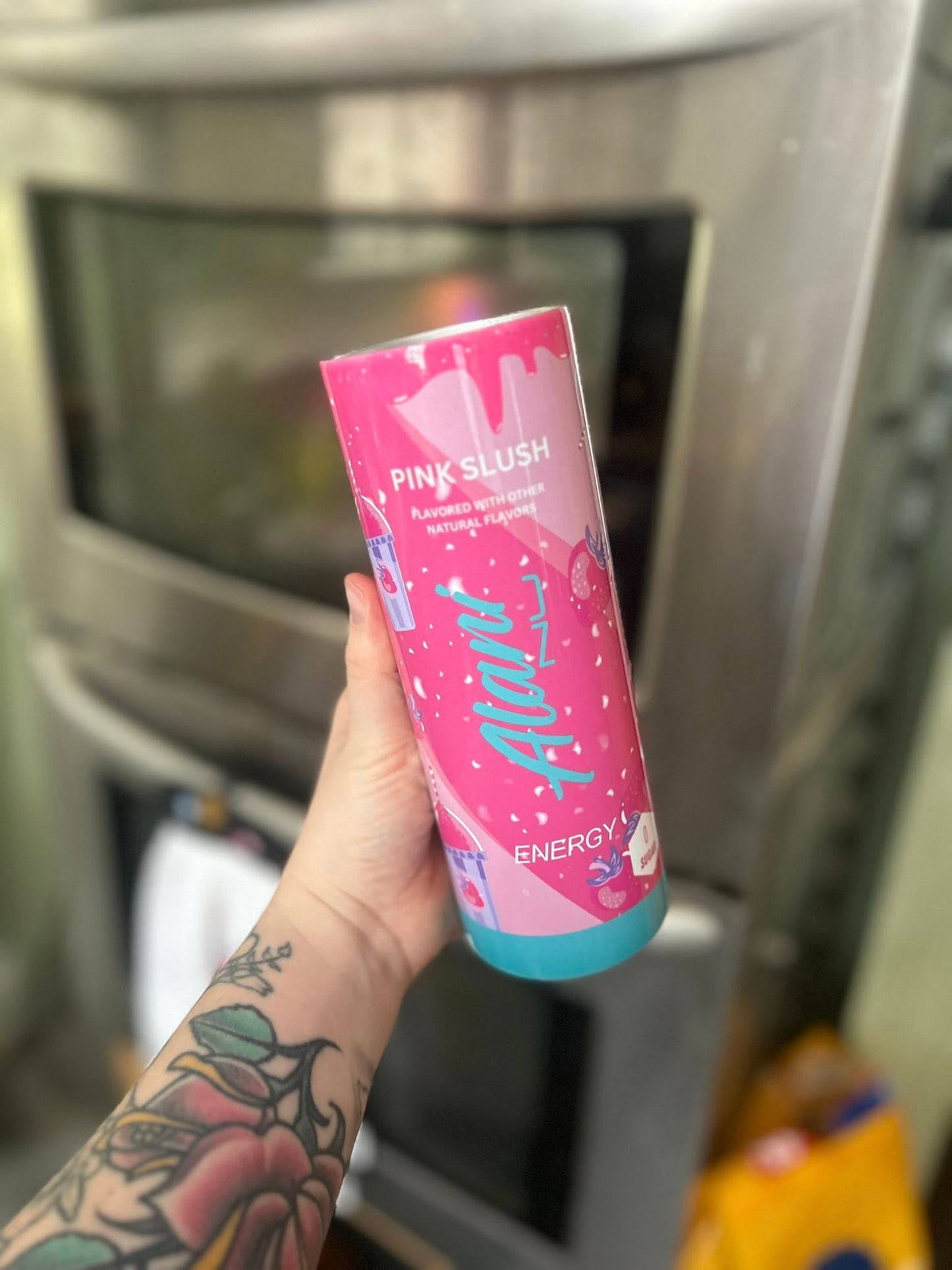 Alani Pink Slush Can 20 Oz Skinny Tumbler