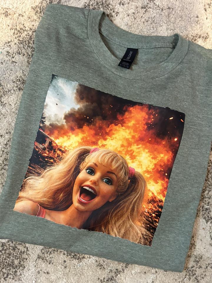 Funny Barbie Fire Top