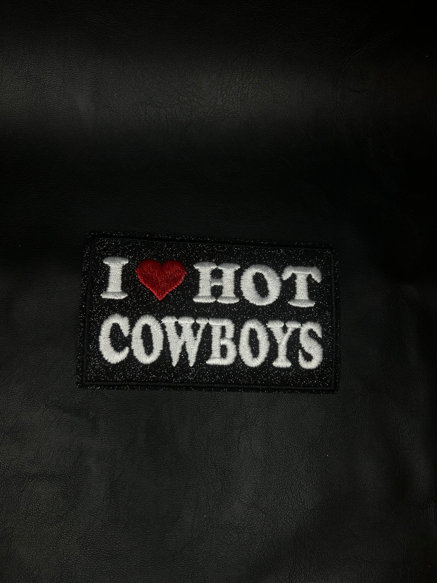 I Love Hot Cowboys Patch