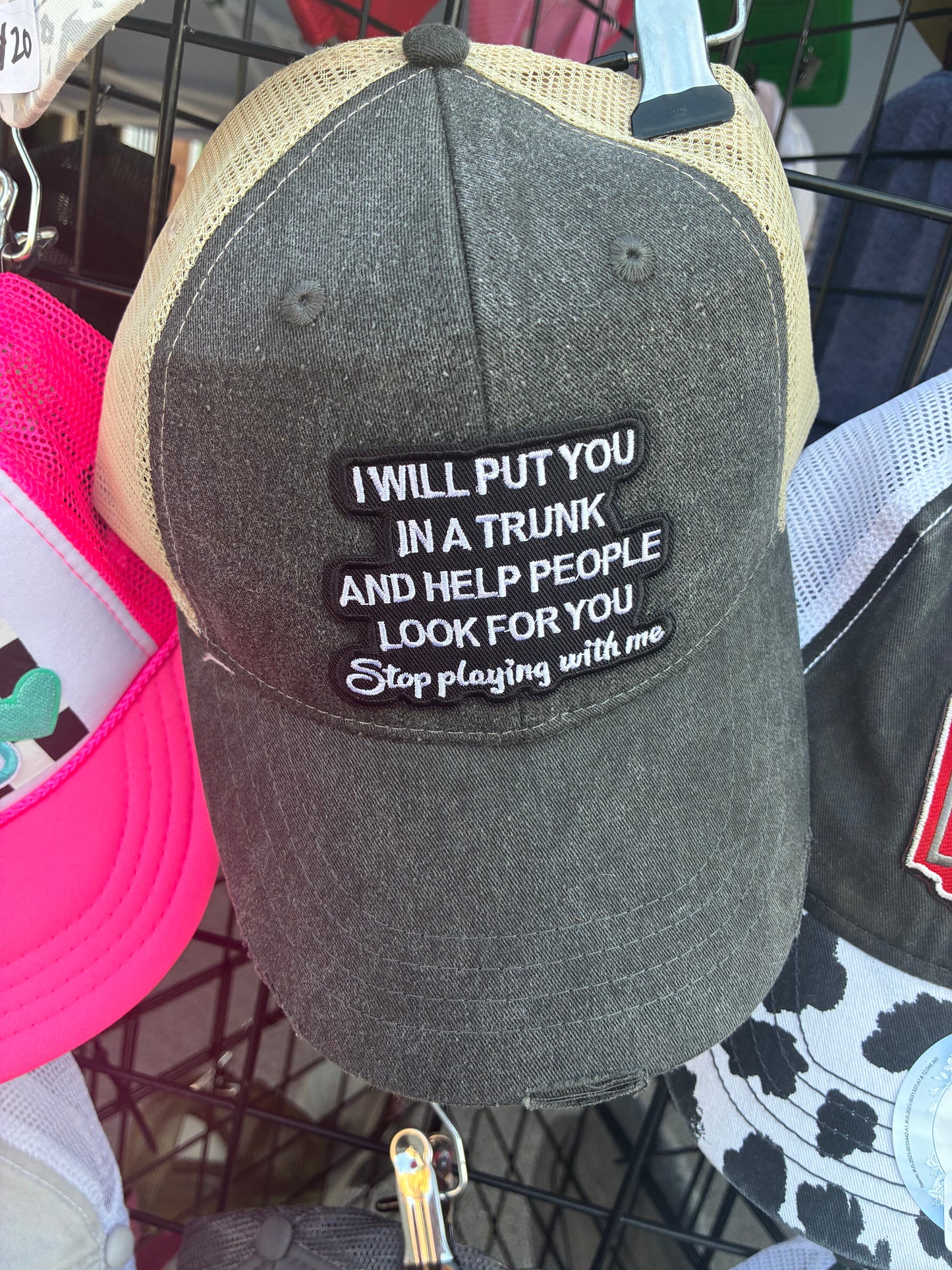 Stop playing with me hat