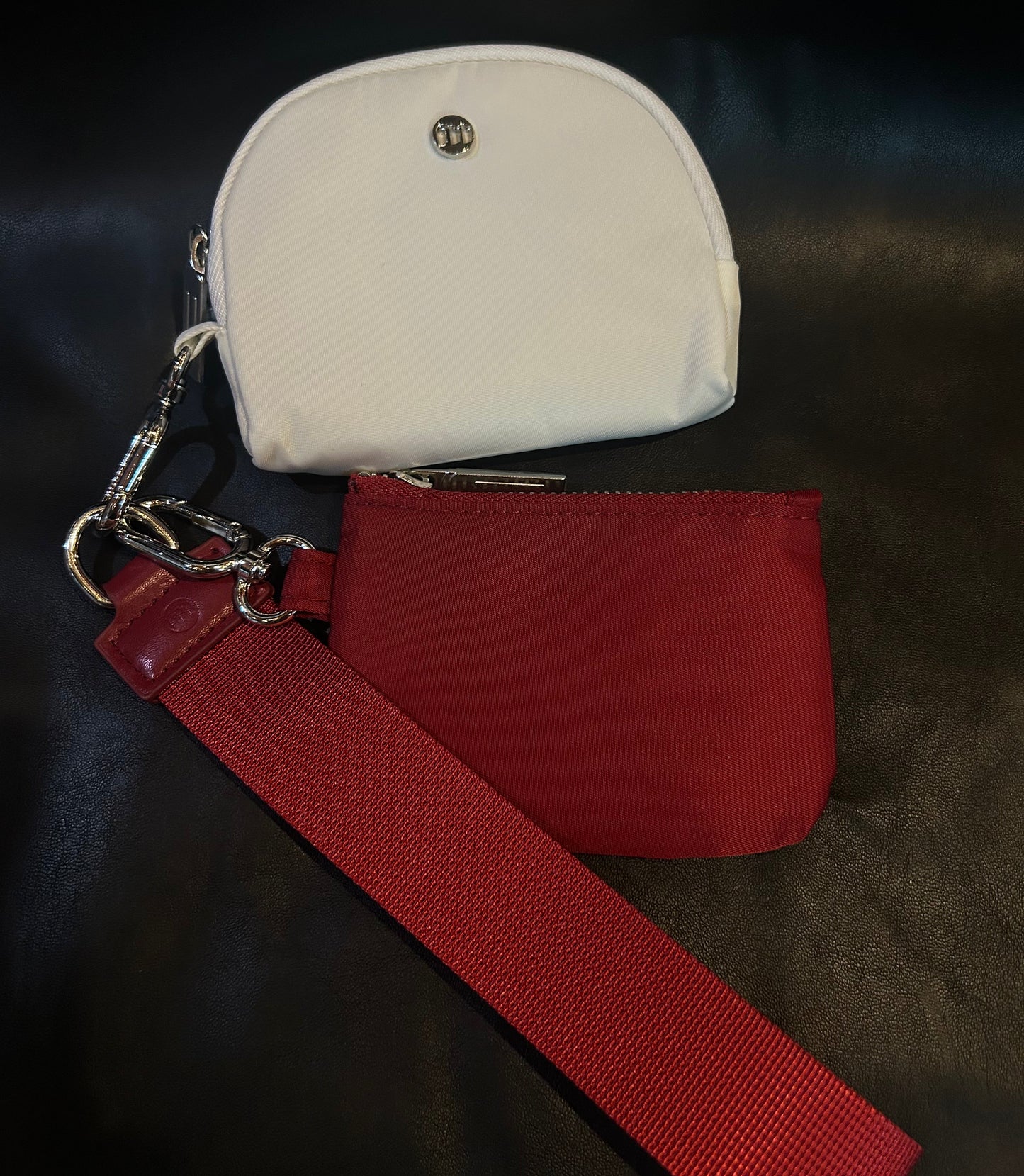 Red & White Wristlet