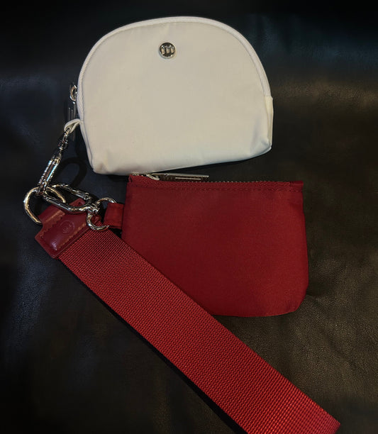 Red & White Wristlet