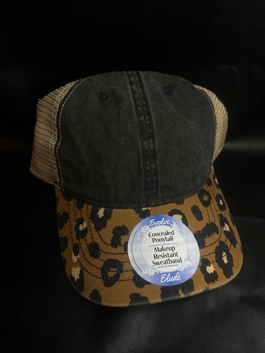 Dark Leopard Bill Hat