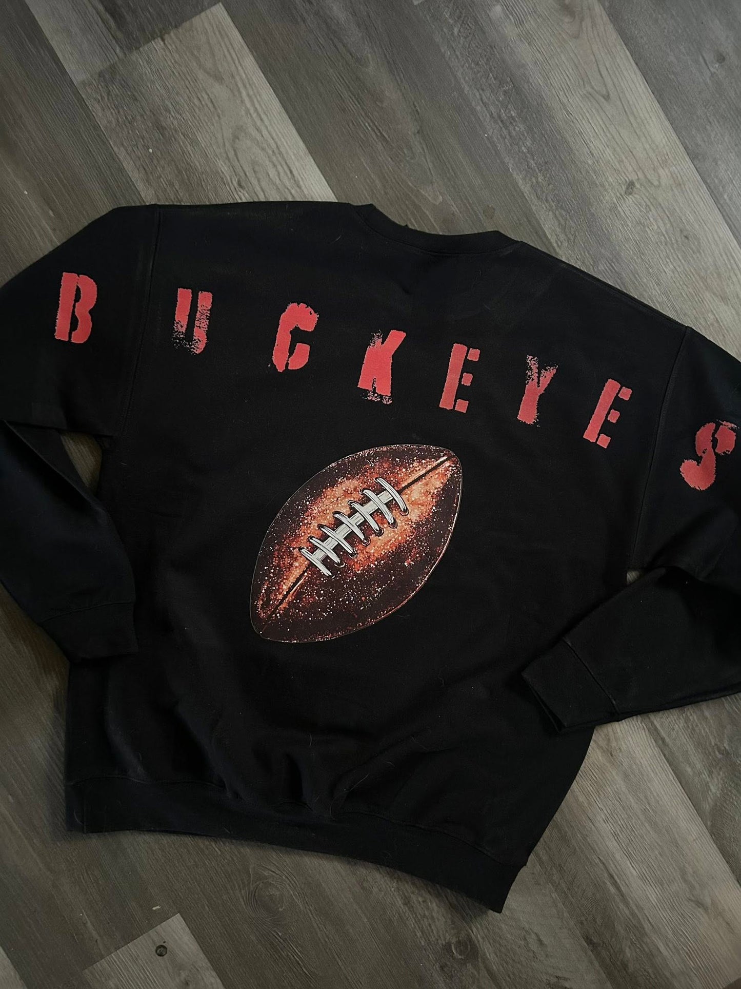 Large Buckeye Back and Pocket Print Crewneck