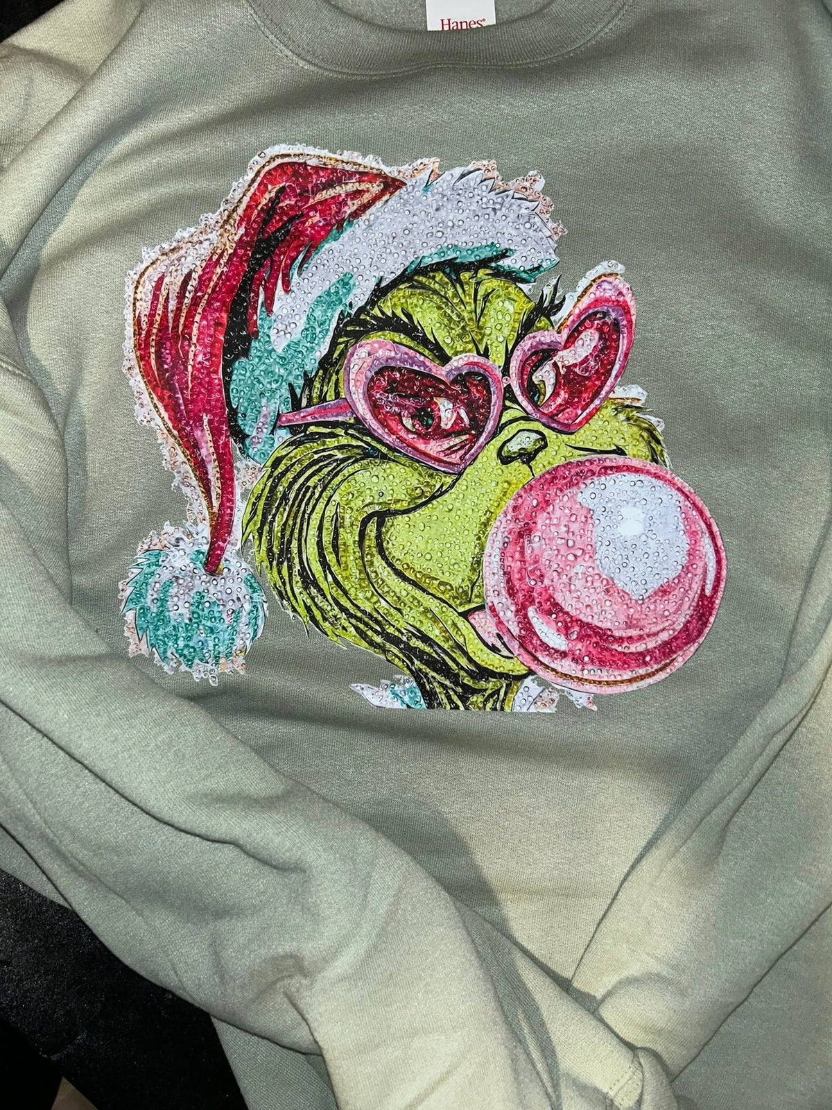 Bubblegum Grinch Top