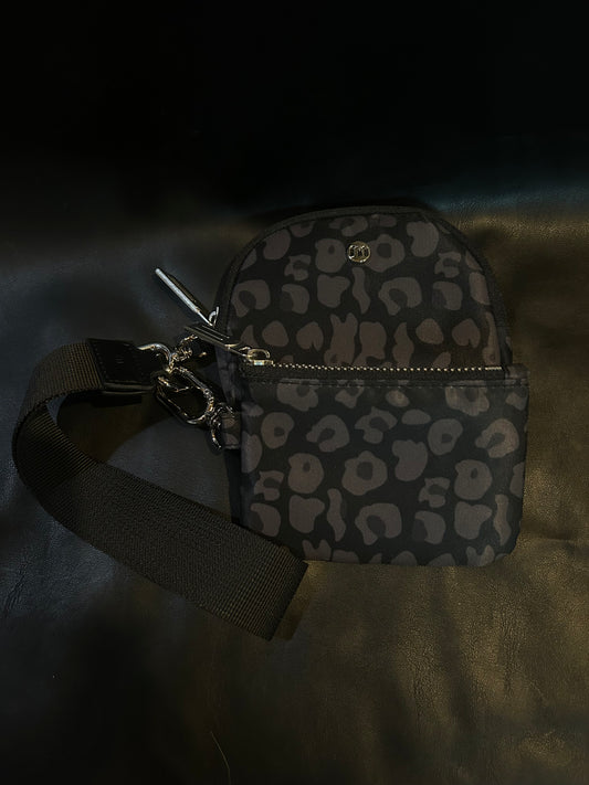 Black leopard Wristlet Wallet