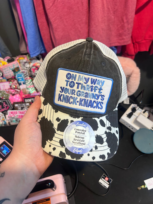 On My Way Cow Print Hat