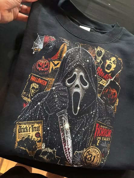Ghostface Faux Glitter Top