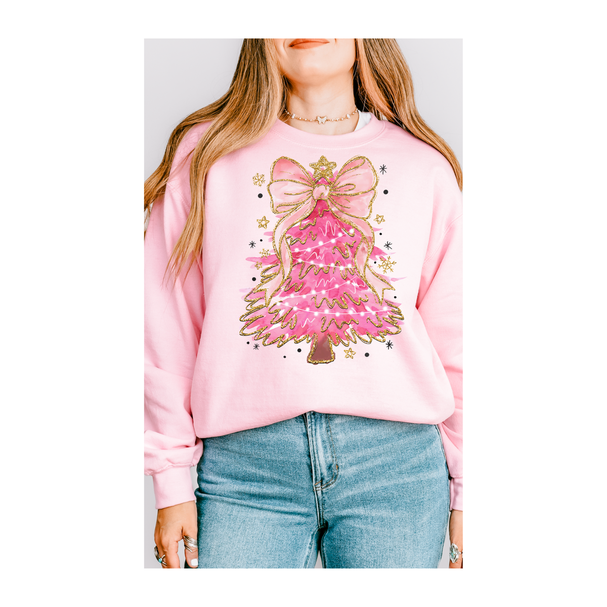 Pink Glitter Tree Top