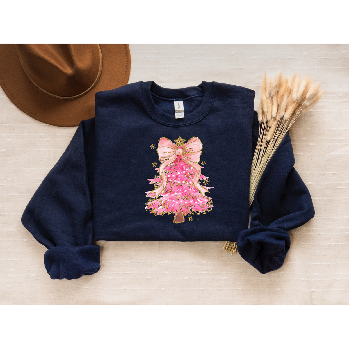 Pink Glitter Tree Top