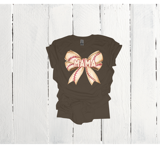 Baseball Mama Bow Tee