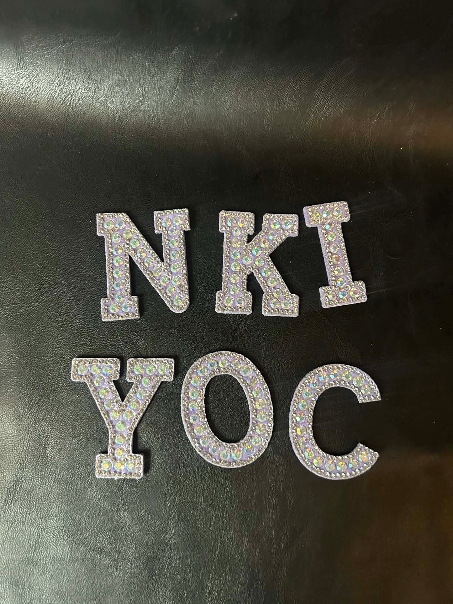 Purple Blingy Initial Patches