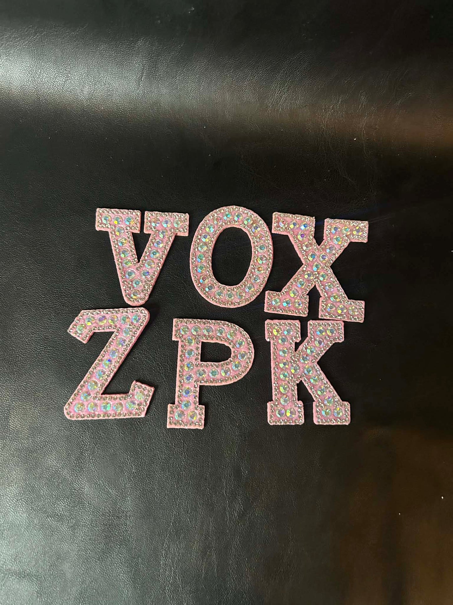 Pink Blingy Initial Patches